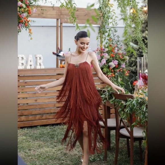 Zara strappy fringed dress 2712/835 286/019 - Picture 9 of 12